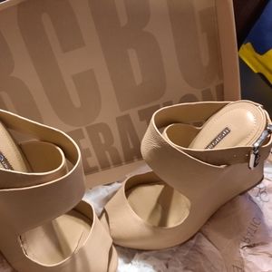 SOLD BCBG ankle wrap Sandals